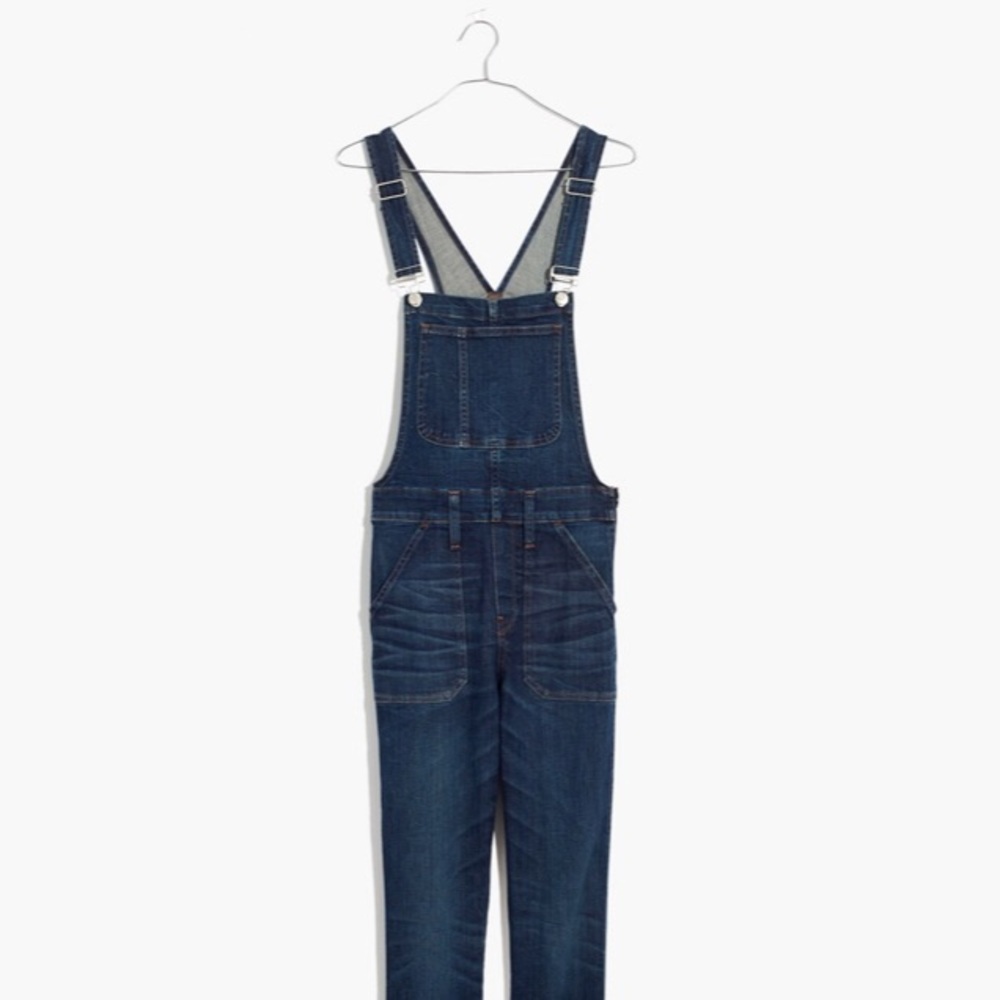 Madewell Dark Blue Denim Overalls Jumpsuit